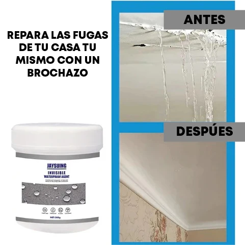 Sellador Impermeabilizante Invisible Jaysuing 500g - Antigoteras y Filtraciones (Incluye Brocha)